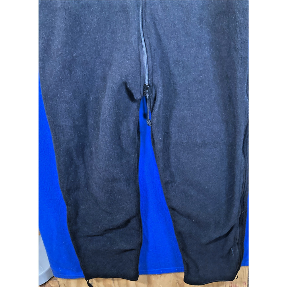 Polartec Fleece Bib Overalls Black Medium-Long NEW Cold Weather Overalls - Picture 12 of 16
